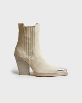 Paris Texas   Boots Dallas Embellished Toe  Offwhite 